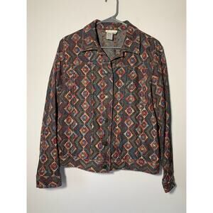 Coldwater Creek Female embroidered denim jacket
